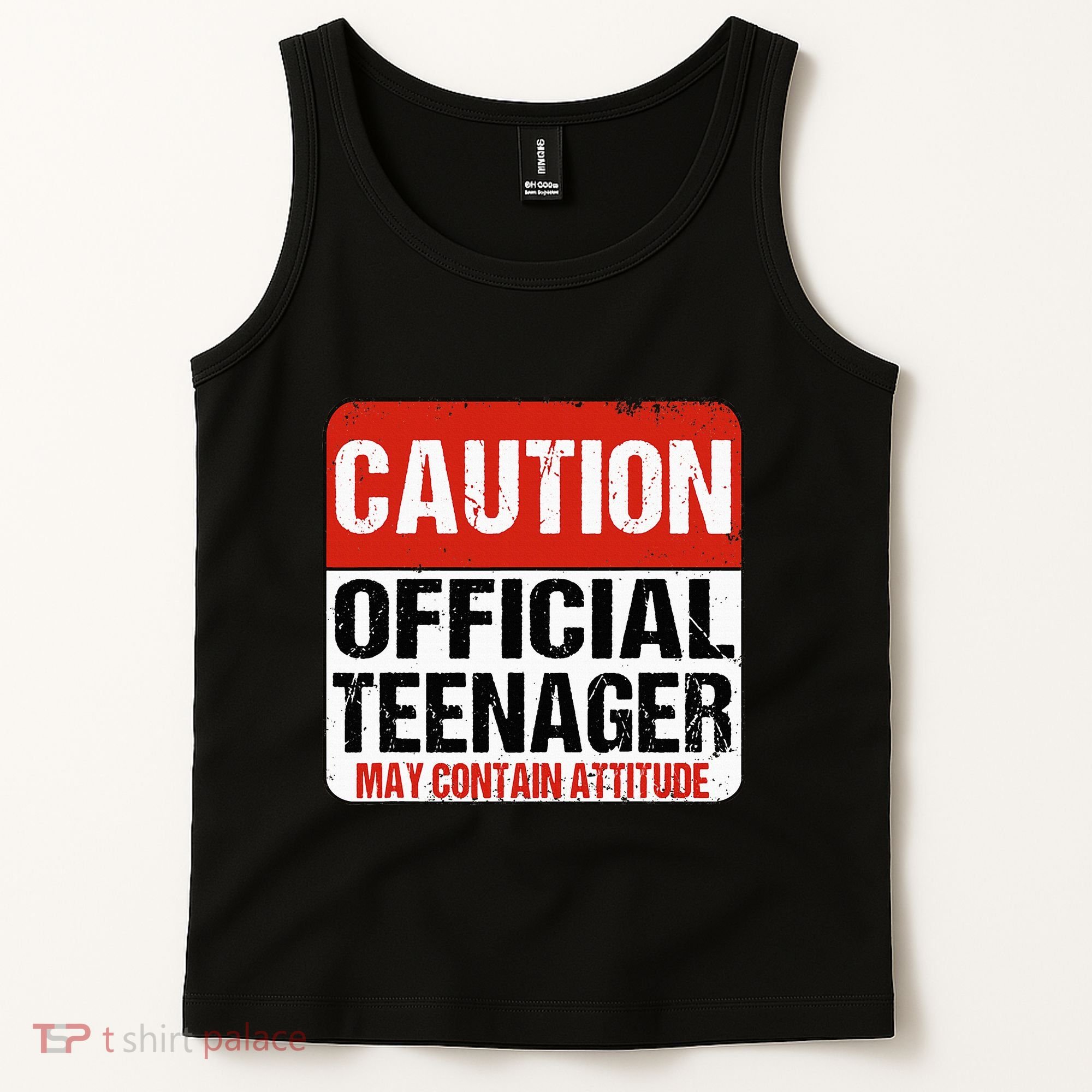 13 Birthday Caution Nager Boy 13yr 13th Birthday Tank Top