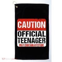 13 Birthday Caution Nager Boy 13yr 13th Birthday Golf Towel thumb 0