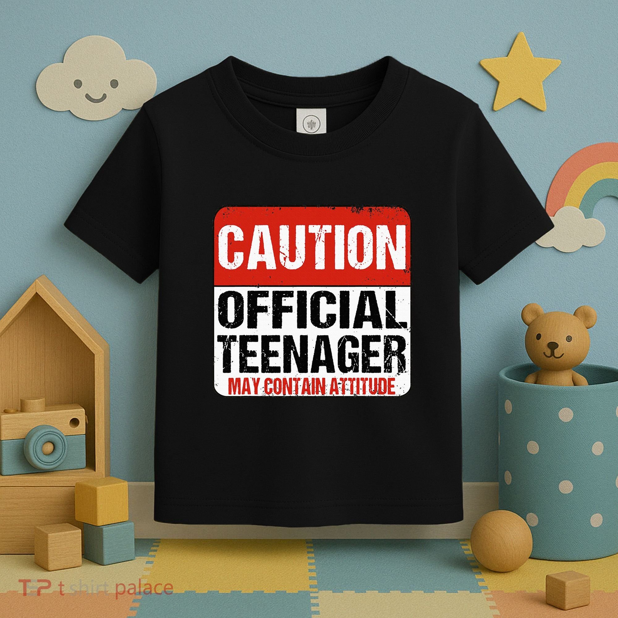 13 Birthday Caution Nager Boy 13yr 13th Birthday Toddler T-Shirt