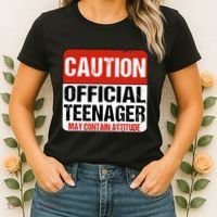 13 Birthday Caution Nager Boy 13yr 13th Birthday Women's T-Shirt thumb 2