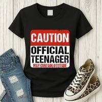 13 Birthday Caution Nager Boy 13yr 13th Birthday Women's T-Shirt thumb 3