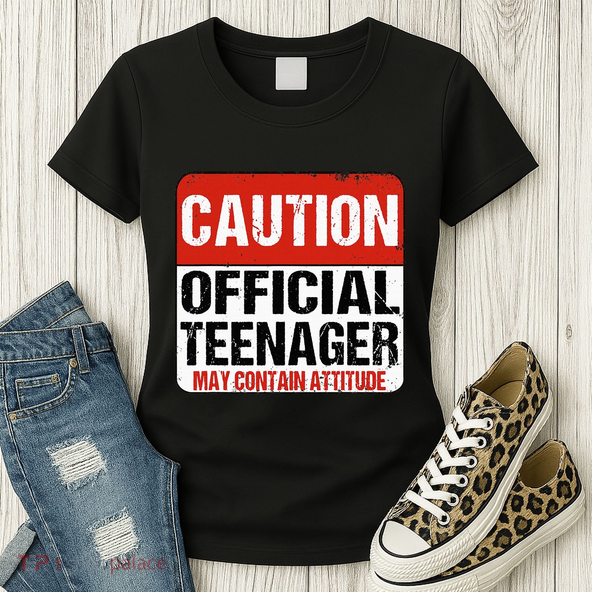 13 Birthday Caution Nager Boy 13yr 13th Birthday Women's T-Shirt