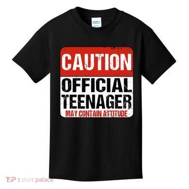 13 Birthday Caution Nager Boy 13yr 13th Birthday Kids T-Shirt