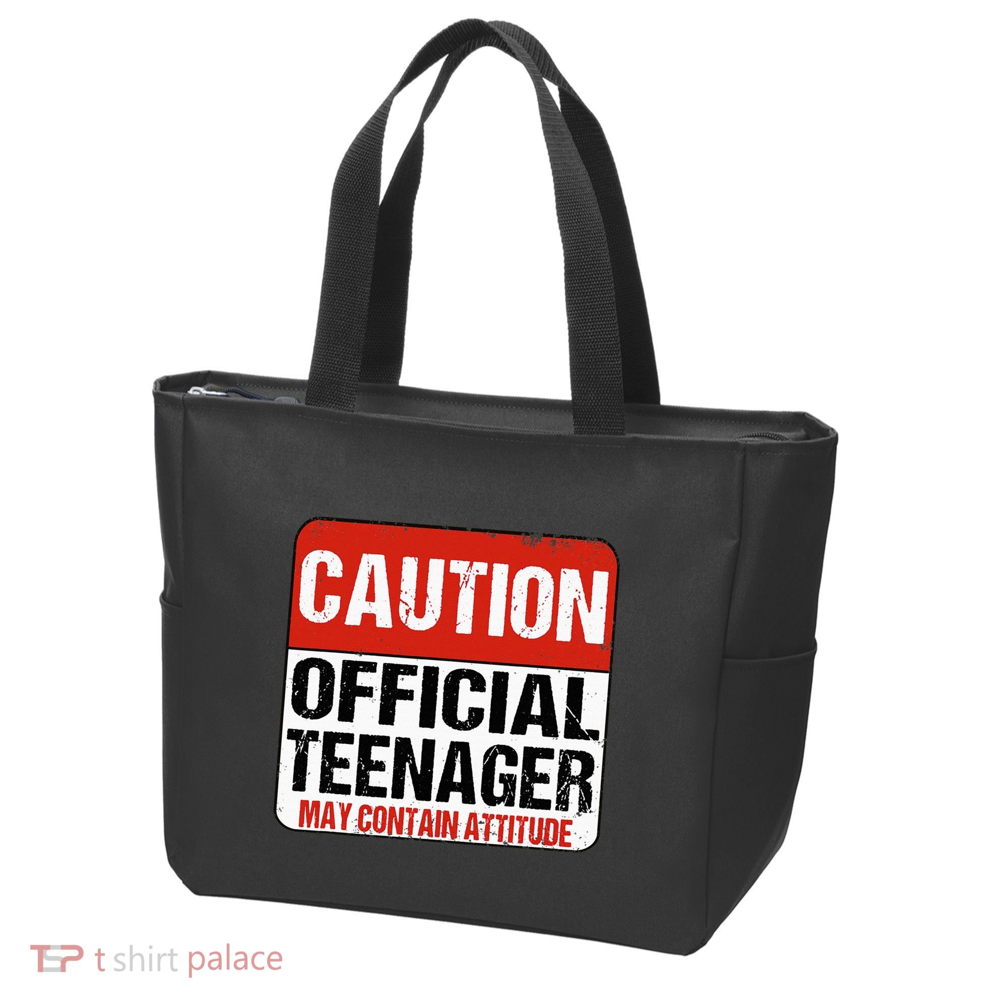 13 Birthday Caution Nager Boy 13yr 13th Birthday Tote Bag