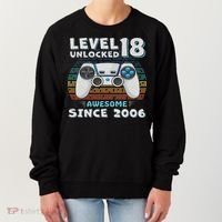 18th Birthday Decoration 18yr 18 Year Old Birthday Women's Sweatshirt thumb 0
