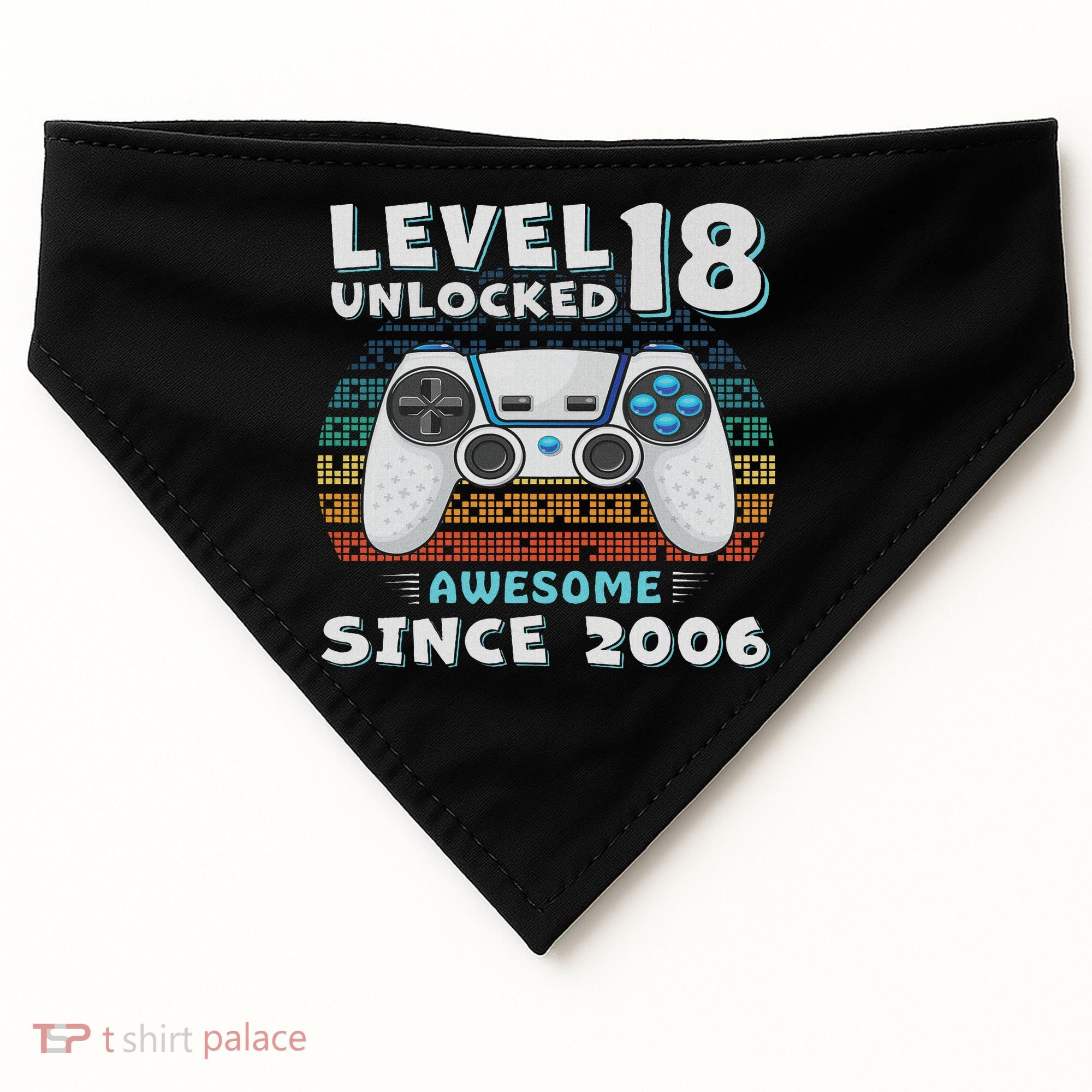 18th Birthday Decoration 18yr 18 Year Old Birthday USA-Made Doggie Bandana