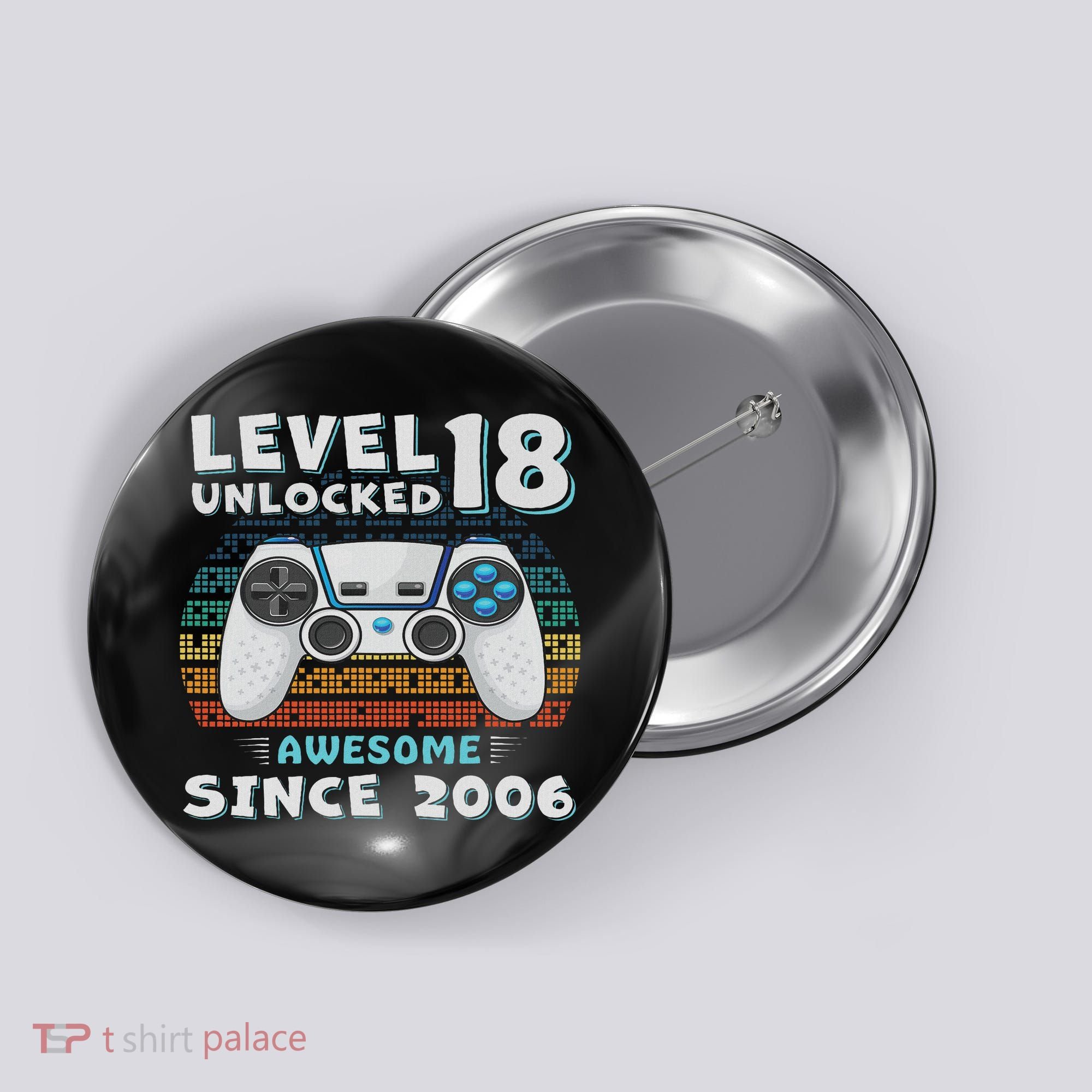 18th Birthday Decoration 18yr 18 Year Old Birthday Button