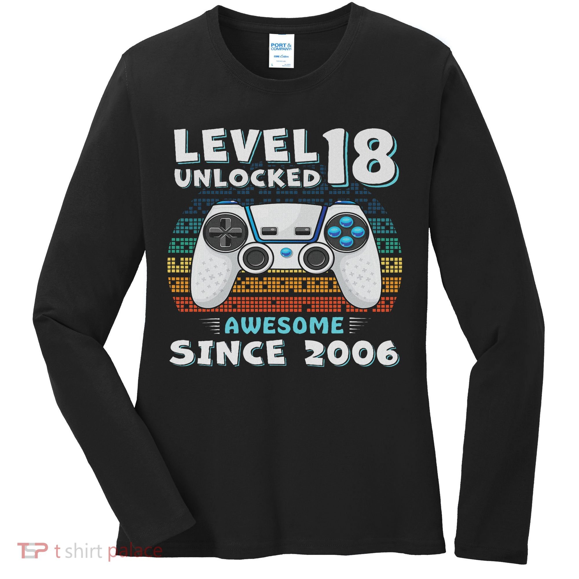 18th Birthday Decoration 18yr 18 Year Old Birthday Women's Long Sleeve Shirt