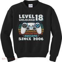 18th Birthday Decoration 18yr 18 Year Old Birthday Kids Sweatshirt thumb 0