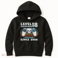 18th Birthday Decoration 18yr 18 Year Old Birthday Kids Hoodie thumb 0