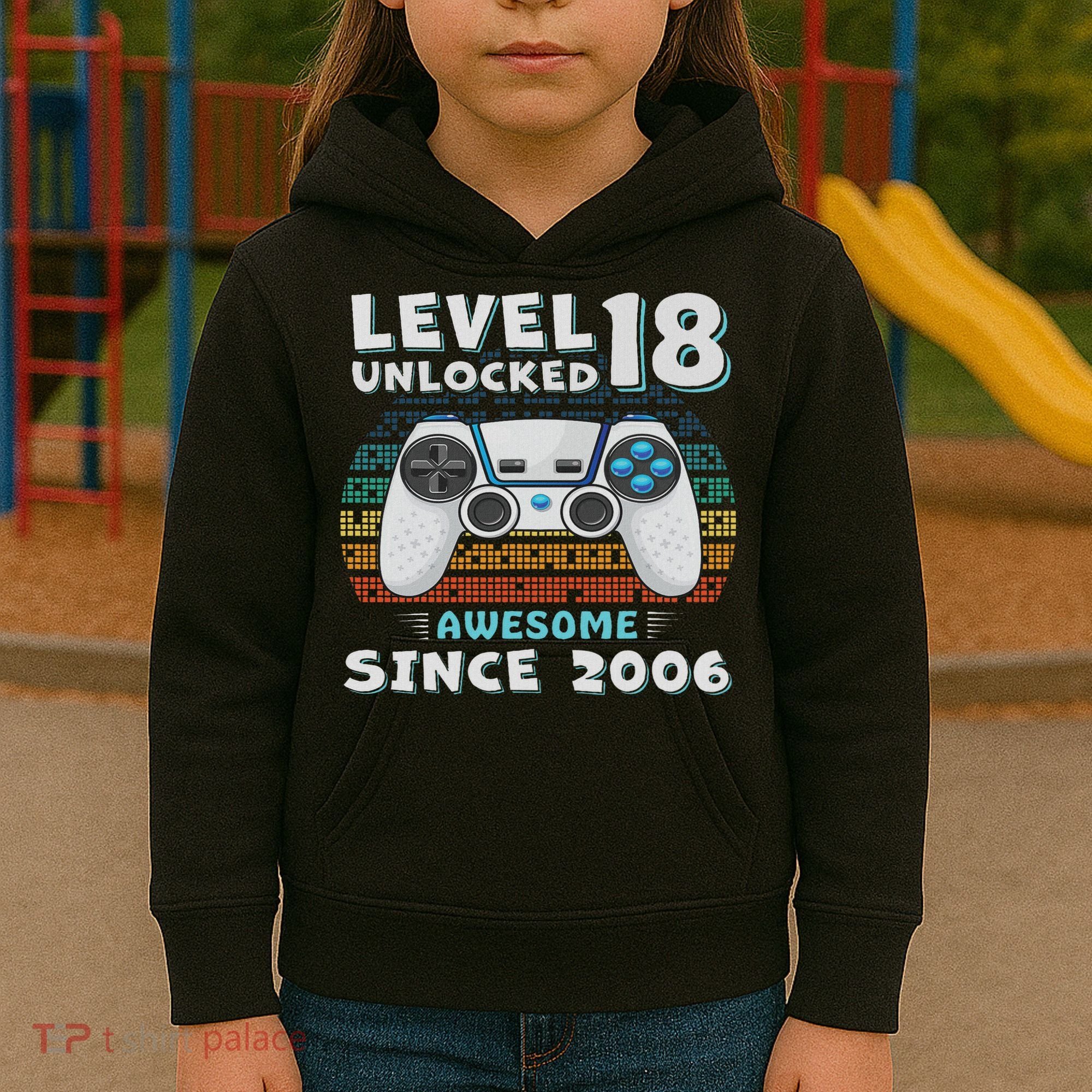 18th Birthday Decoration 18yr 18 Year Old Birthday Kids Hoodie