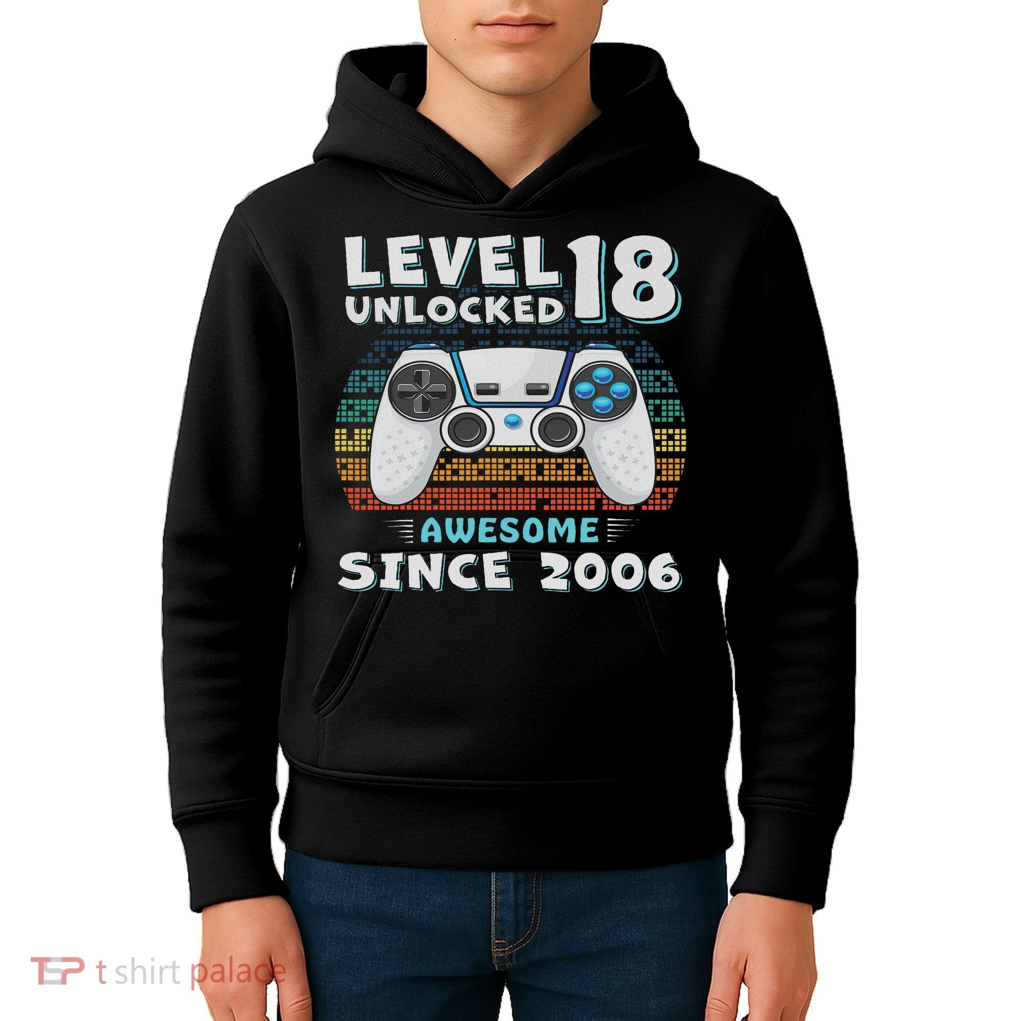 18th Birthday Decoration 18yr 18 Year Old Birthday Kids Hoodie