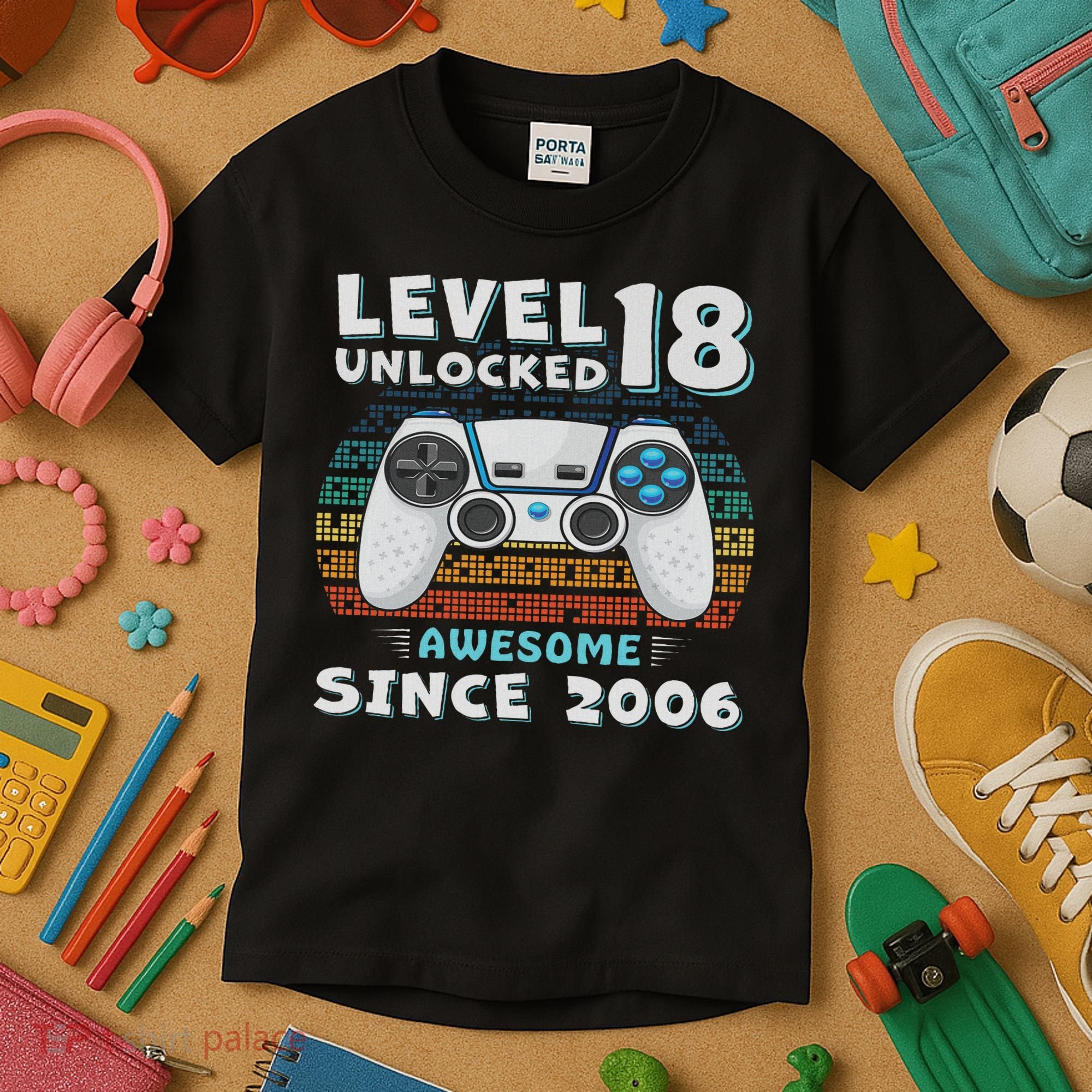 18th Birthday Decoration 18yr 18 Year Old Birthday Kids T-Shirt