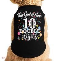 10th Birthday Funny Gift This Girl Is Now 10 Double Digits Gift Doggie Tank thumb 0