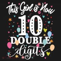 10th Birthday Funny Gift This Girl Is Now 10 Double Digits Gift Women's Hoodie thumb 2