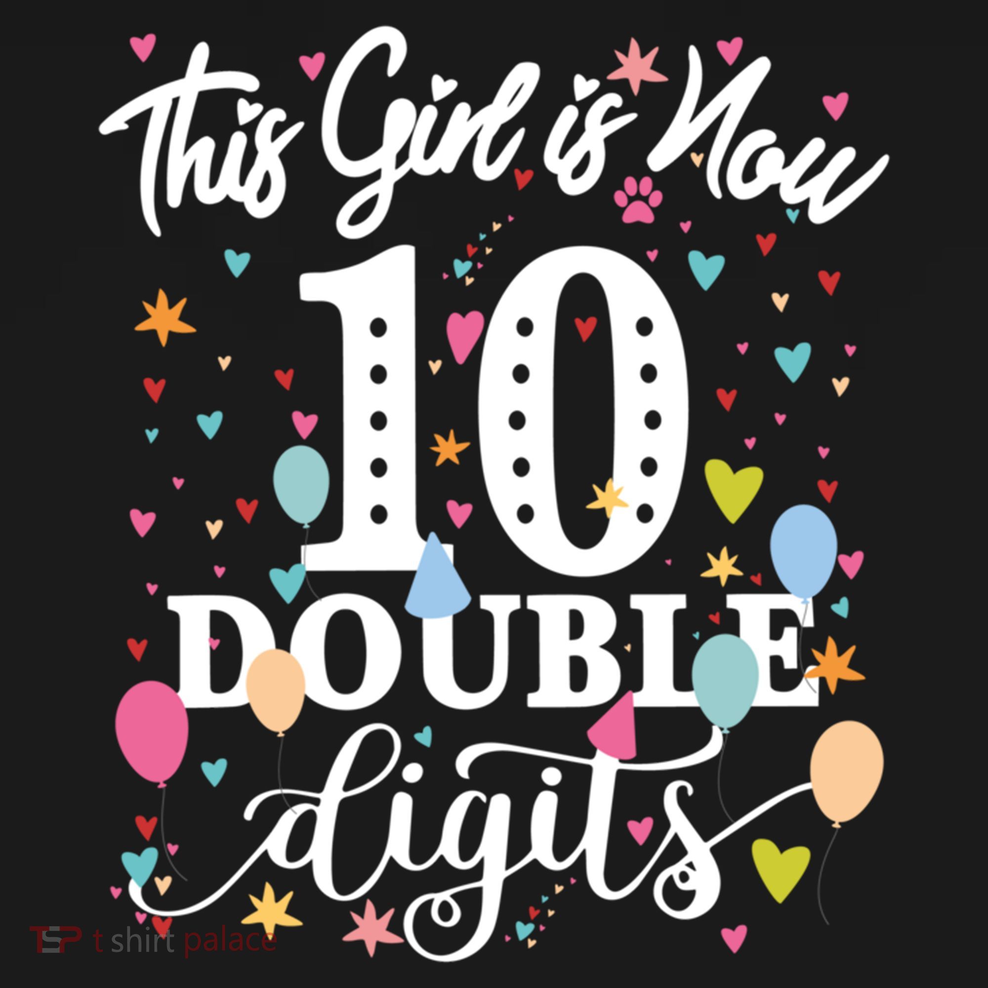 10th Birthday Funny Gift This Girl Is Now 10 Double Digits Gift Women's Hoodie