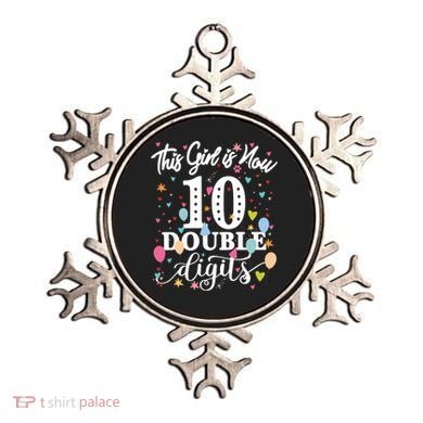 10th Birthday Funny Gift This Girl Is Now 10 Double Digits Gift Ornament