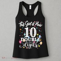 10th Birthday Funny Gift This Girl Is Now 10 Double Digits Gift Women's Tank Top thumb 3
