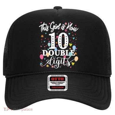 10th Birthday Funny Gift This Girl Is Now 10 Double Digits Gift Hat