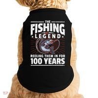 100th Birthday Fishing Legend 100 Years Angler Doggie Tank thumb 0