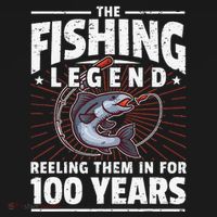 100th Birthday Fishing Legend 100 Years Angler Sweatshirt thumb 3