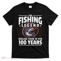 100th Birthday Fishing Legend 100 Years Angler T-Shirt thumb 0