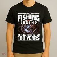 100th Birthday Fishing Legend 100 Years Angler T-Shirt thumb 3