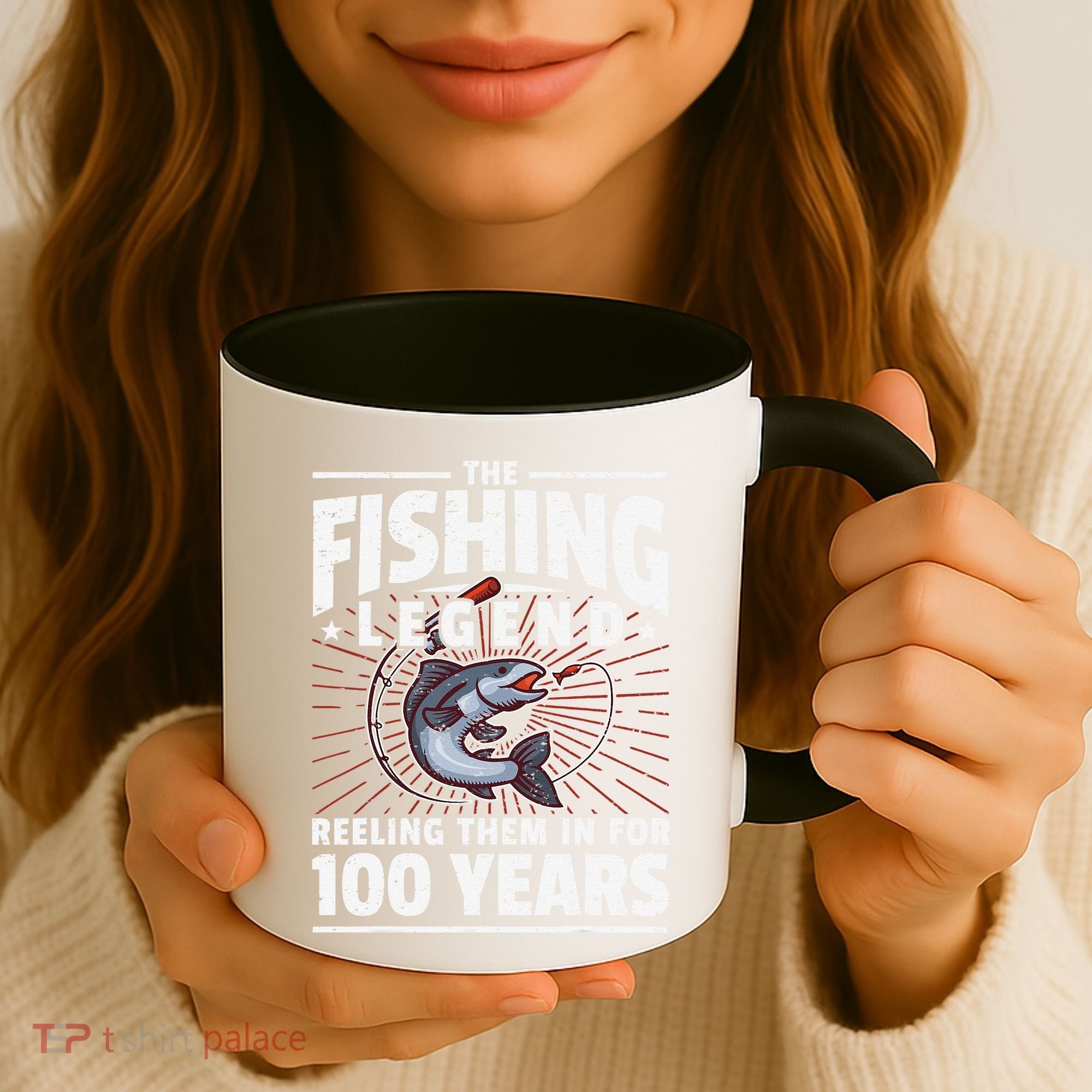 100th Birthday Fishing Legend 100 Years Angler Coffee Mug