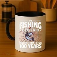 100th Birthday Fishing Legend 100 Years Angler Coffee Mug thumb 4