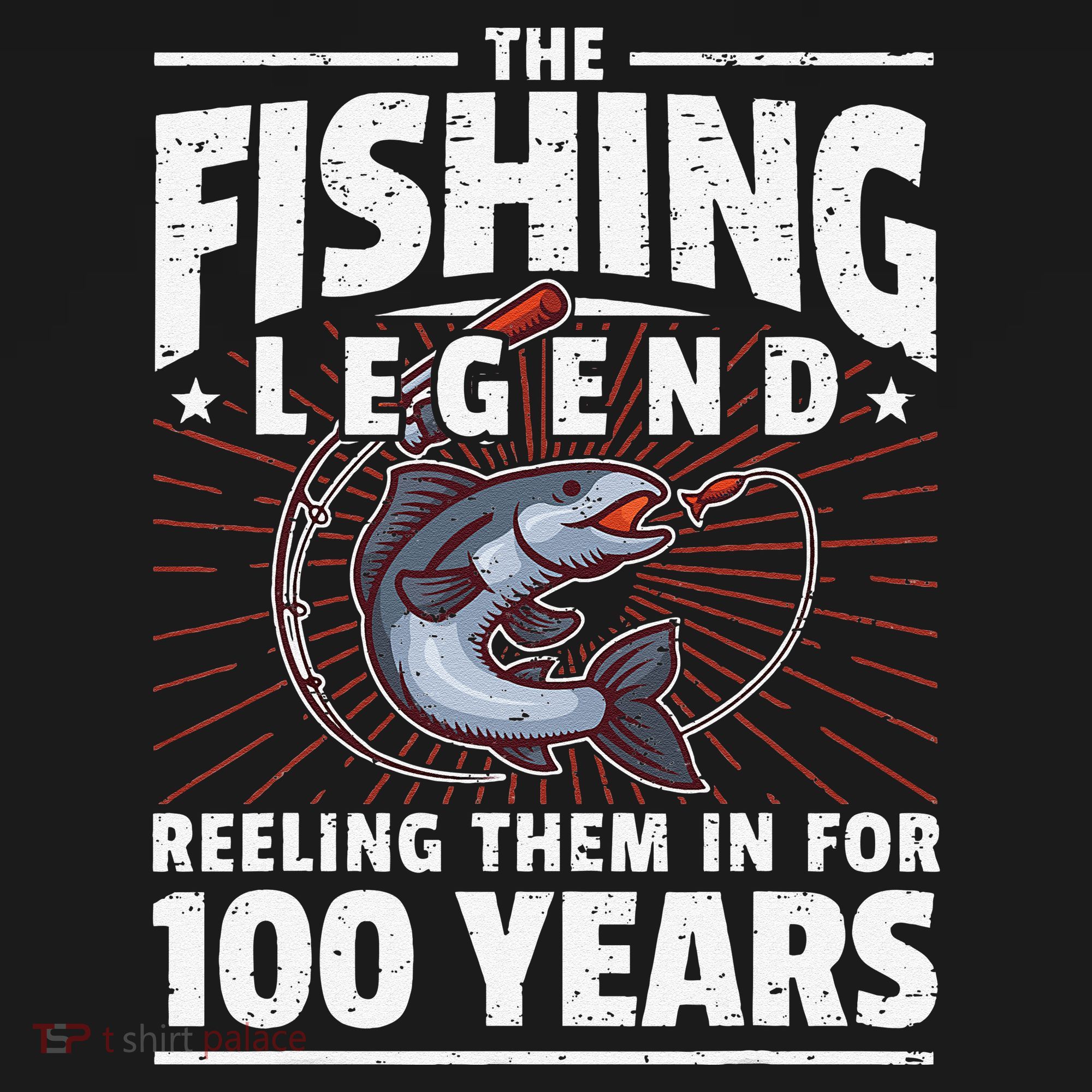 100th Birthday Fishing Legend 100 Years Angler Coaster