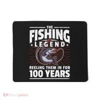 100th Birthday Fishing Legend 100 Years Angler Mousepad thumb 0