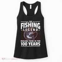 100th Birthday Fishing Legend 100 Years Angler Women's Tank Top thumb 0