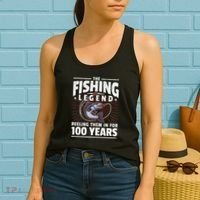 100th Birthday Fishing Legend 100 Years Angler Women's Tank Top thumb 2