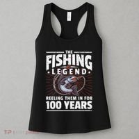 100th Birthday Fishing Legend 100 Years Angler Women's Tank Top thumb 3
