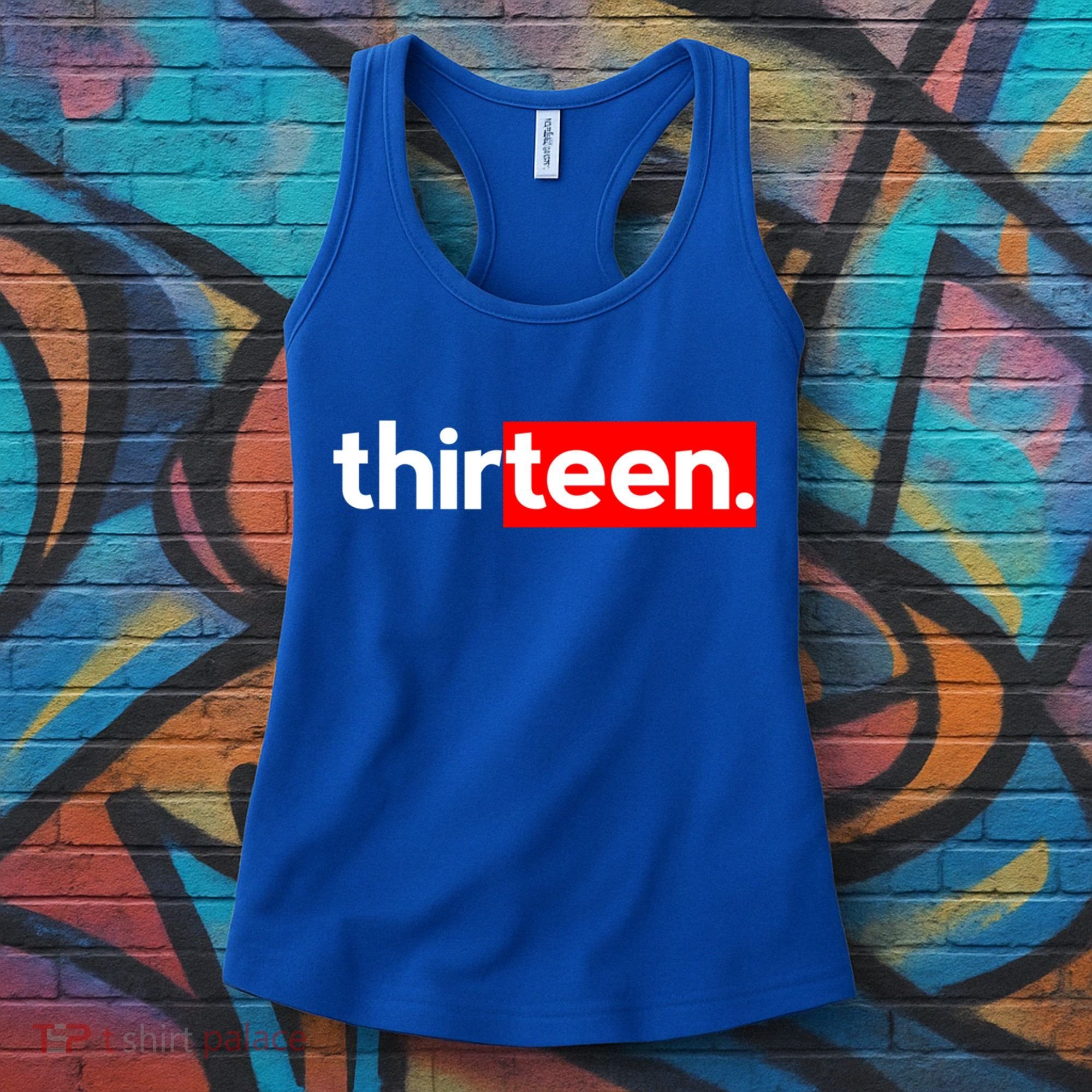 13th Birthday For Boys Thirteen Him Age 13 Year Party Teen Cute Gift Women's Tank Top