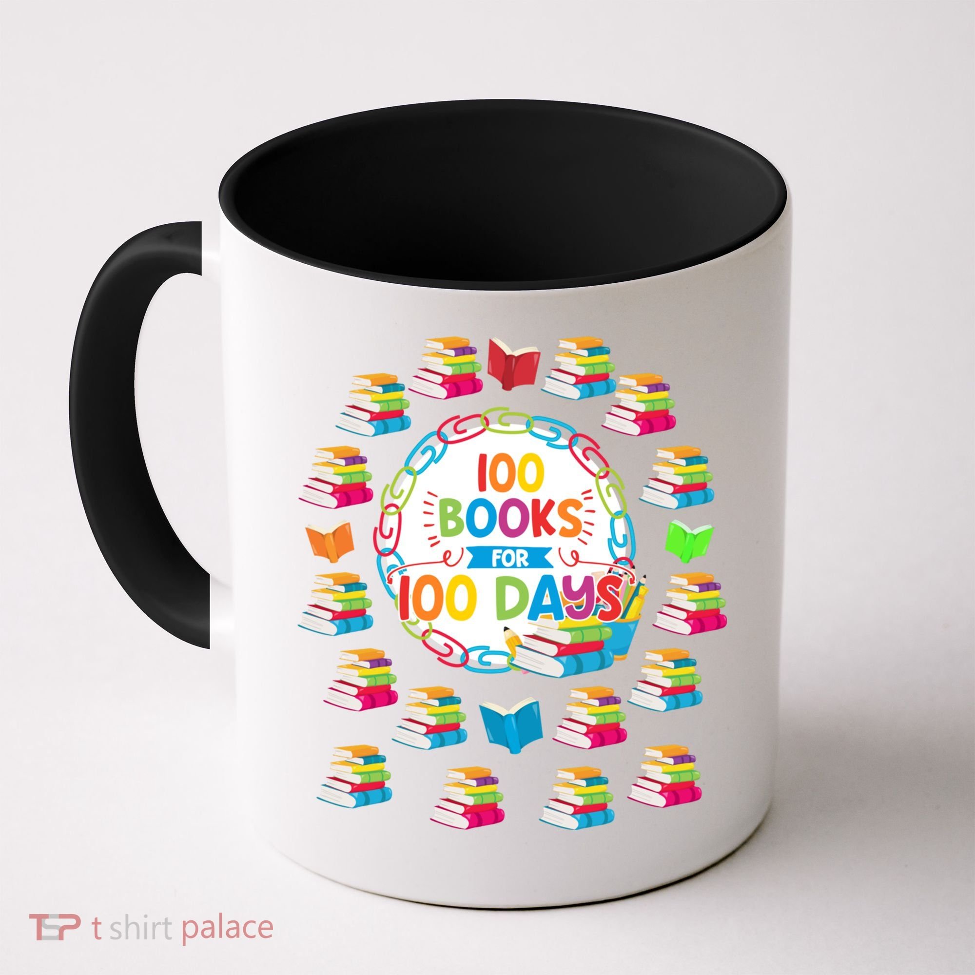 100 Books For 100 Days 100th Day Of School Gift Teacher Meaningful Gift Coffee Mug