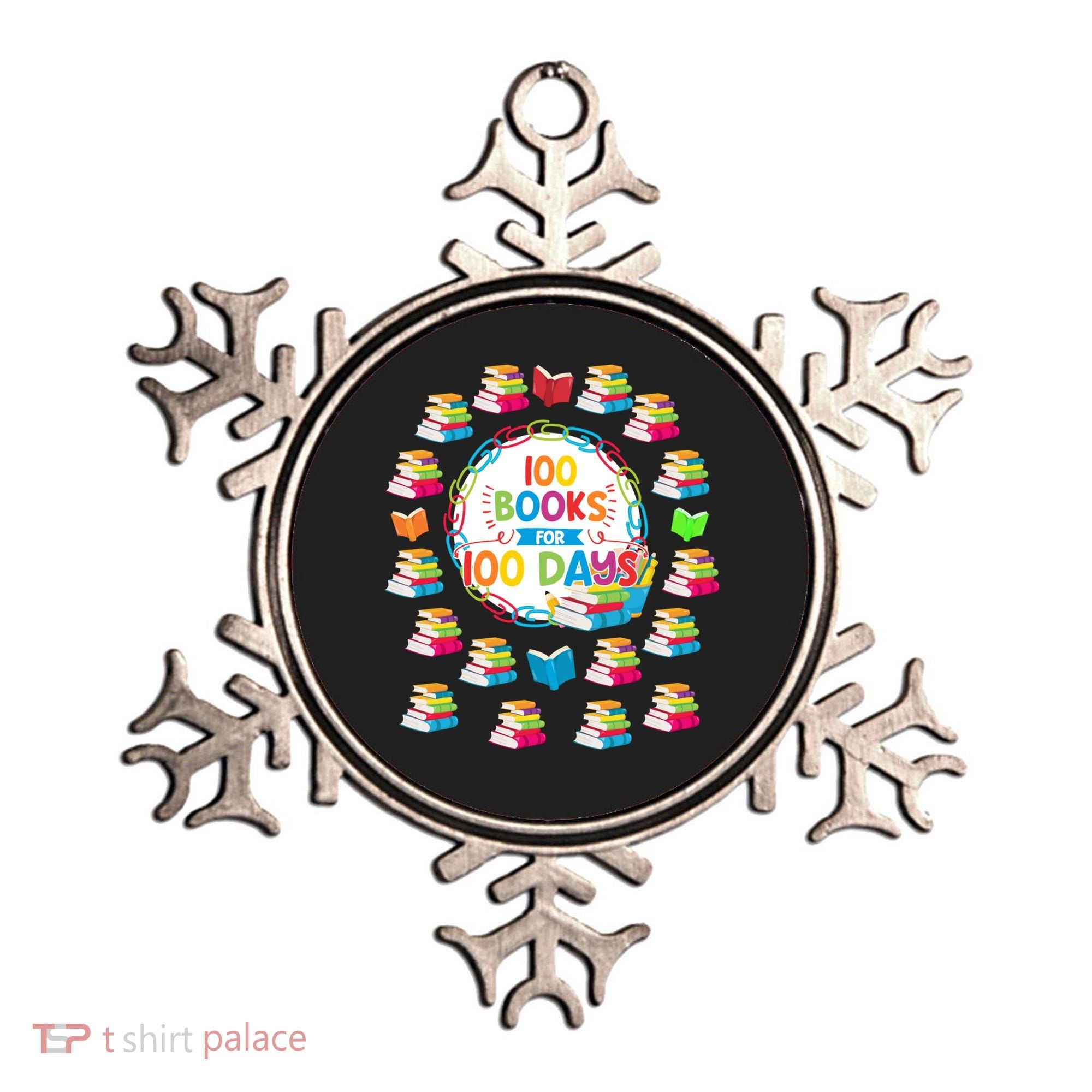 100 Books For 100 Days 100th Day Of School Gift Teacher Meaningful Gift Ornament