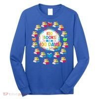 100 Books For 100 Days 100th Day Of School Gift Teacher Meaningful Gift Long Sleeve Shirt thumb 0