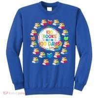 100 Books For 100 Days 100th Day Of School Gift Teacher Meaningful Gift Sweatshirt thumb 0