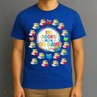 100 Books For 100 Days 100th Day Of School Gift Teacher Meaningful Gift T-Shirt thumb 3