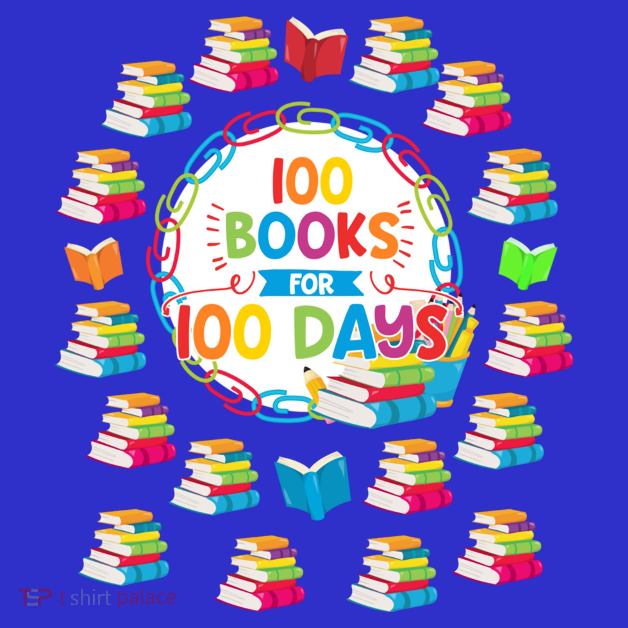 100 Books For 100 Days 100th Day Of School Gift Teacher Meaningful Gift Polo