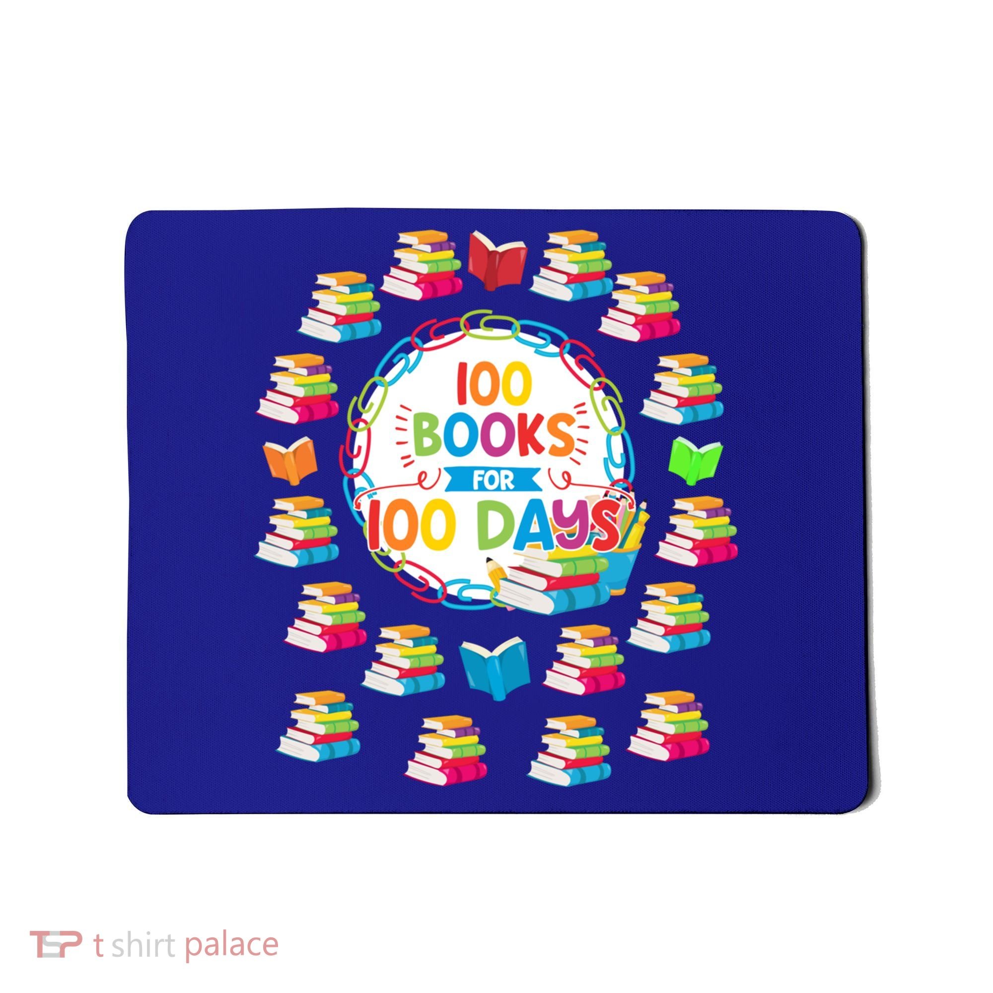 100 Books For 100 Days 100th Day Of School Gift Teacher Meaningful Gift Mousepad