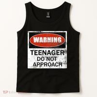 13th Birthday Fun Warning Official Teenager Do Not Approach Tank Top thumb 2
