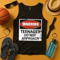13th Birthday Fun Warning Official Teenager Do Not Approach Tank Top thumb 4