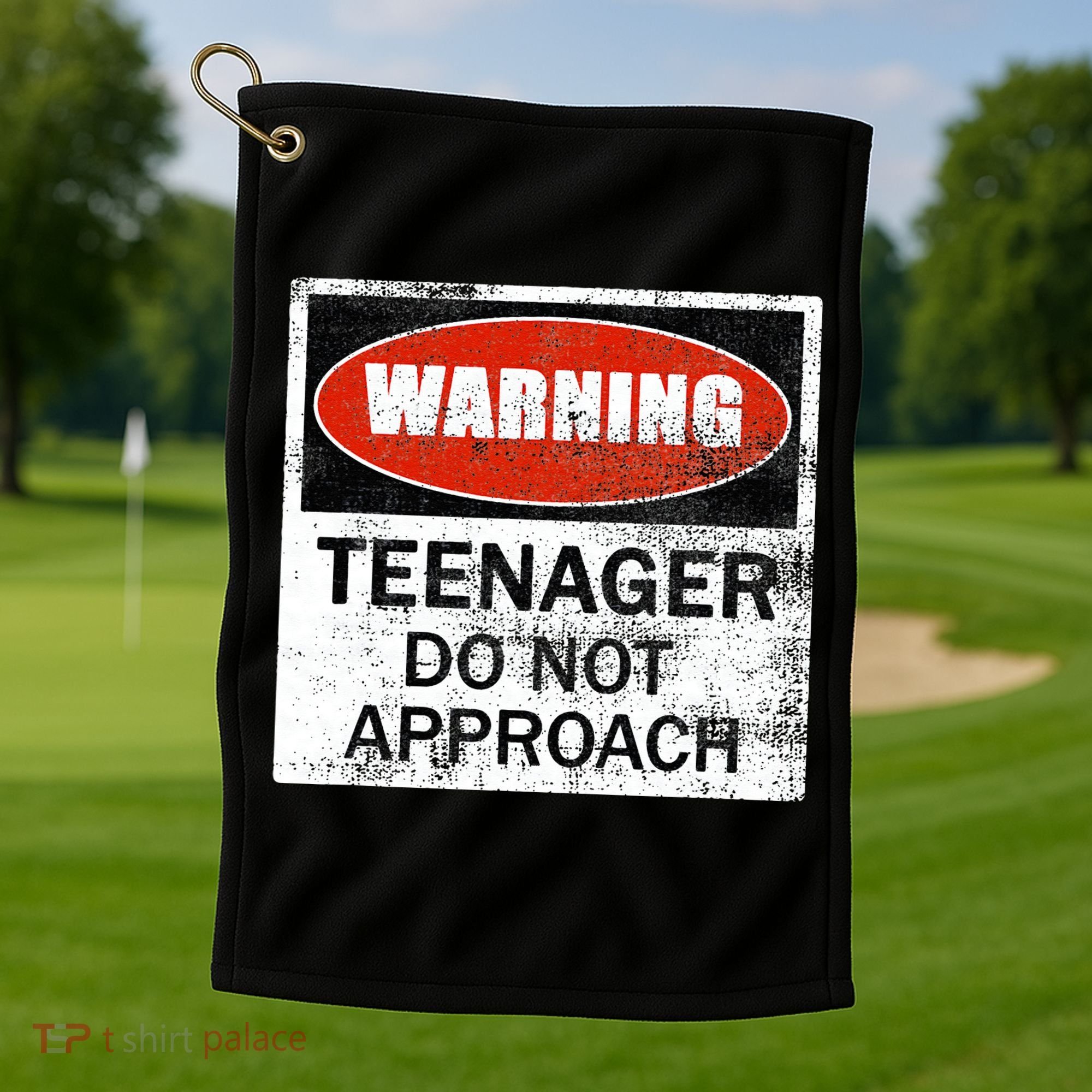 13th Birthday Fun Warning Official Teenager Do Not Approach Golf Towel