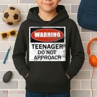 13th Birthday Fun Warning Official Teenager Do Not Approach Kids Hoodie thumb 2