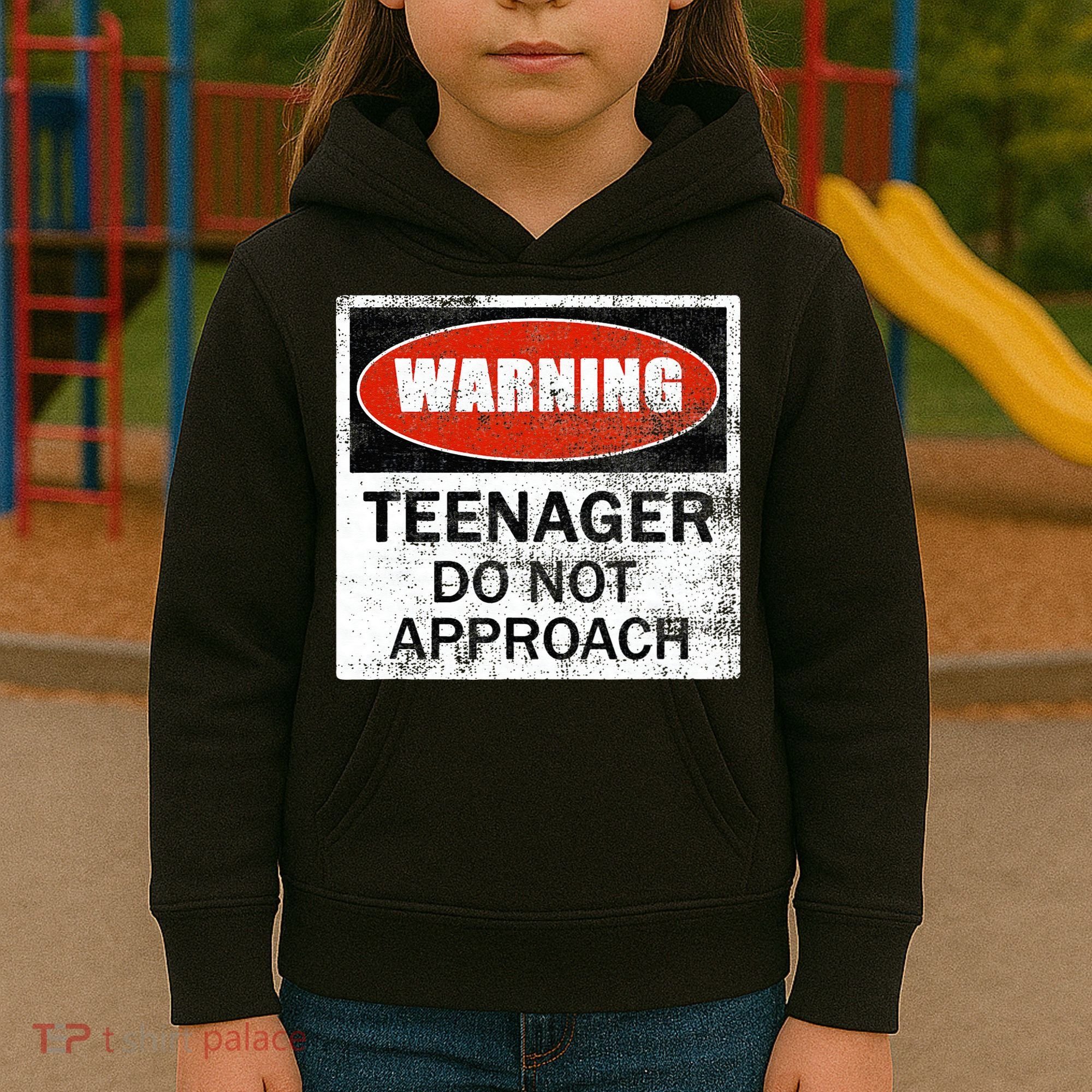 13th Birthday Fun Warning Official Teenager Do Not Approach Kids Hoodie