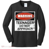 13th Birthday Fun Warning Official Teenager Do Not Approach Kids Long Sleeve Shirt thumb 0