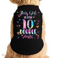 10th Birthday Gift This Girl Is Now 10 Double Digits Tie Dye Doggie Tank thumb 0