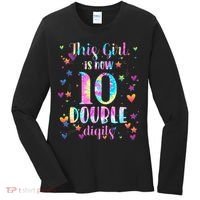10th Birthday Gift This Girl Is Now 10 Double Digits Tie Dye Women's Long Sleeve Shirt thumb 0